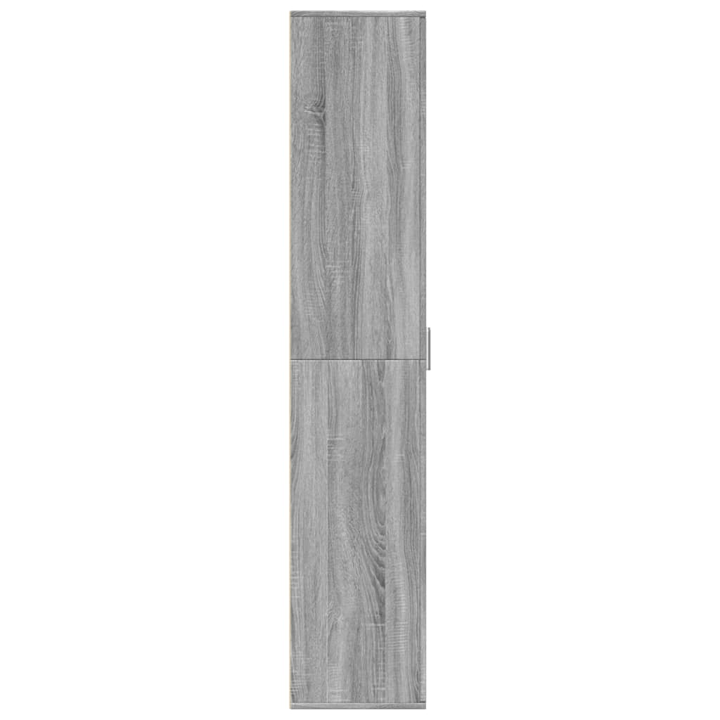 Highboard grå sonoma 60x35x180 cm konstruert tre