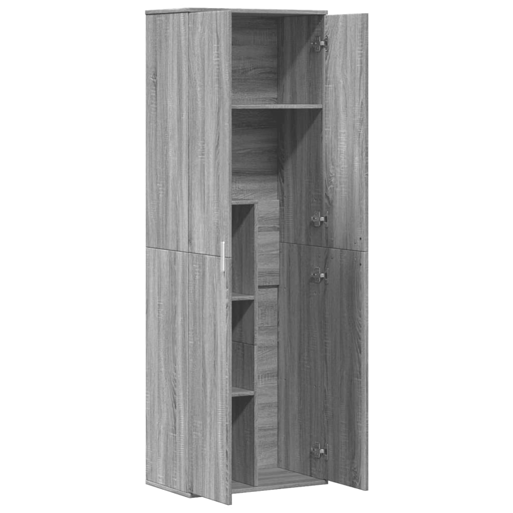 Highboard grå sonoma 60x35x180 cm konstruert tre