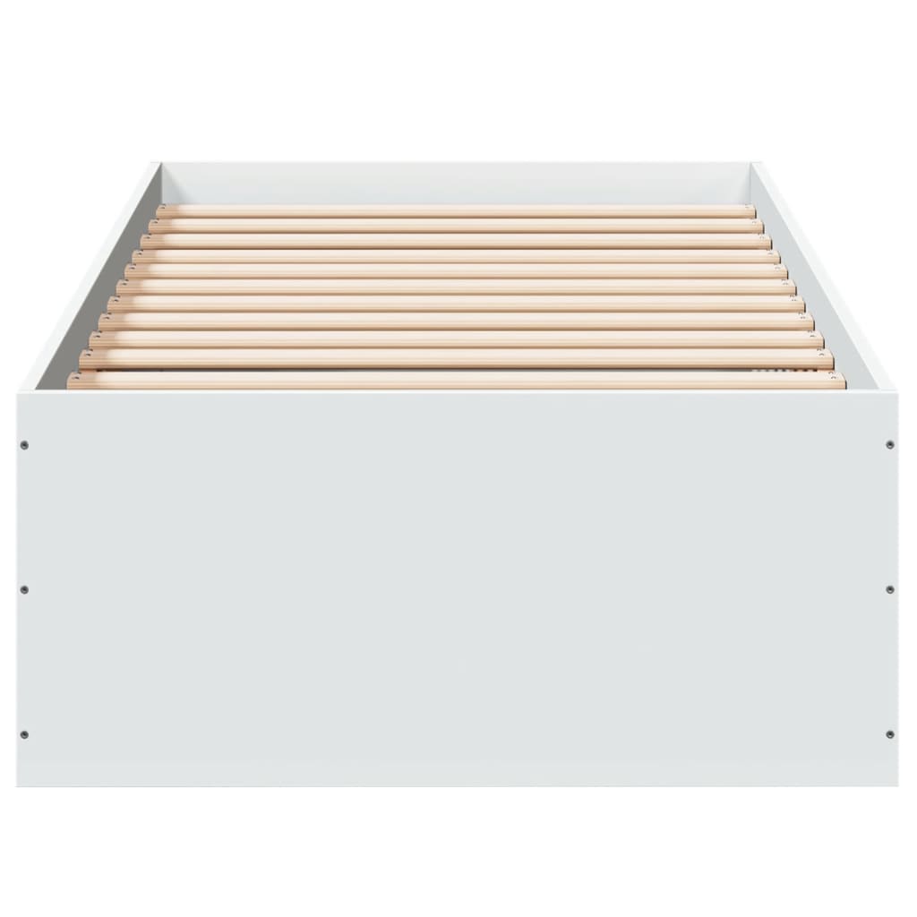 Sengeramme hvit 75x190 cm konstruert tre