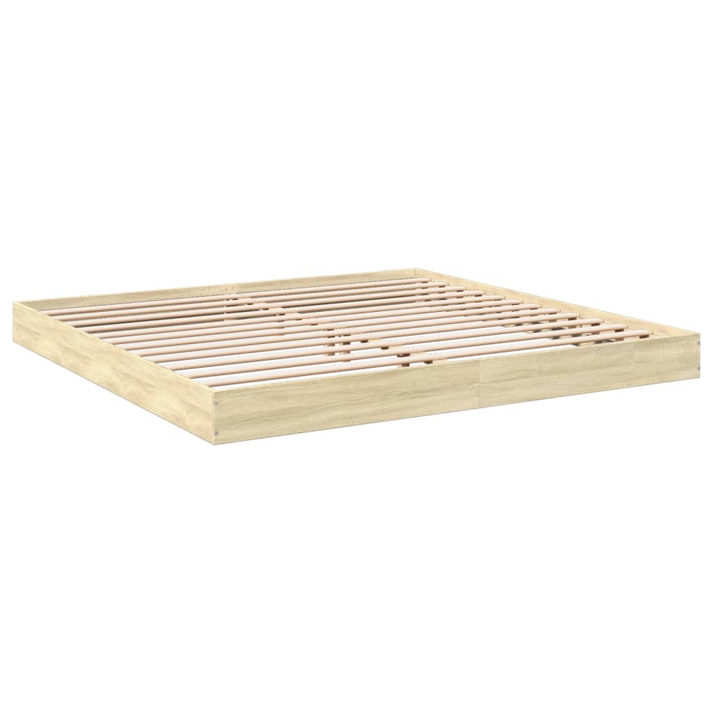Sengeramme uten madrass sonoma eik 180x200 cm konstruert tre
