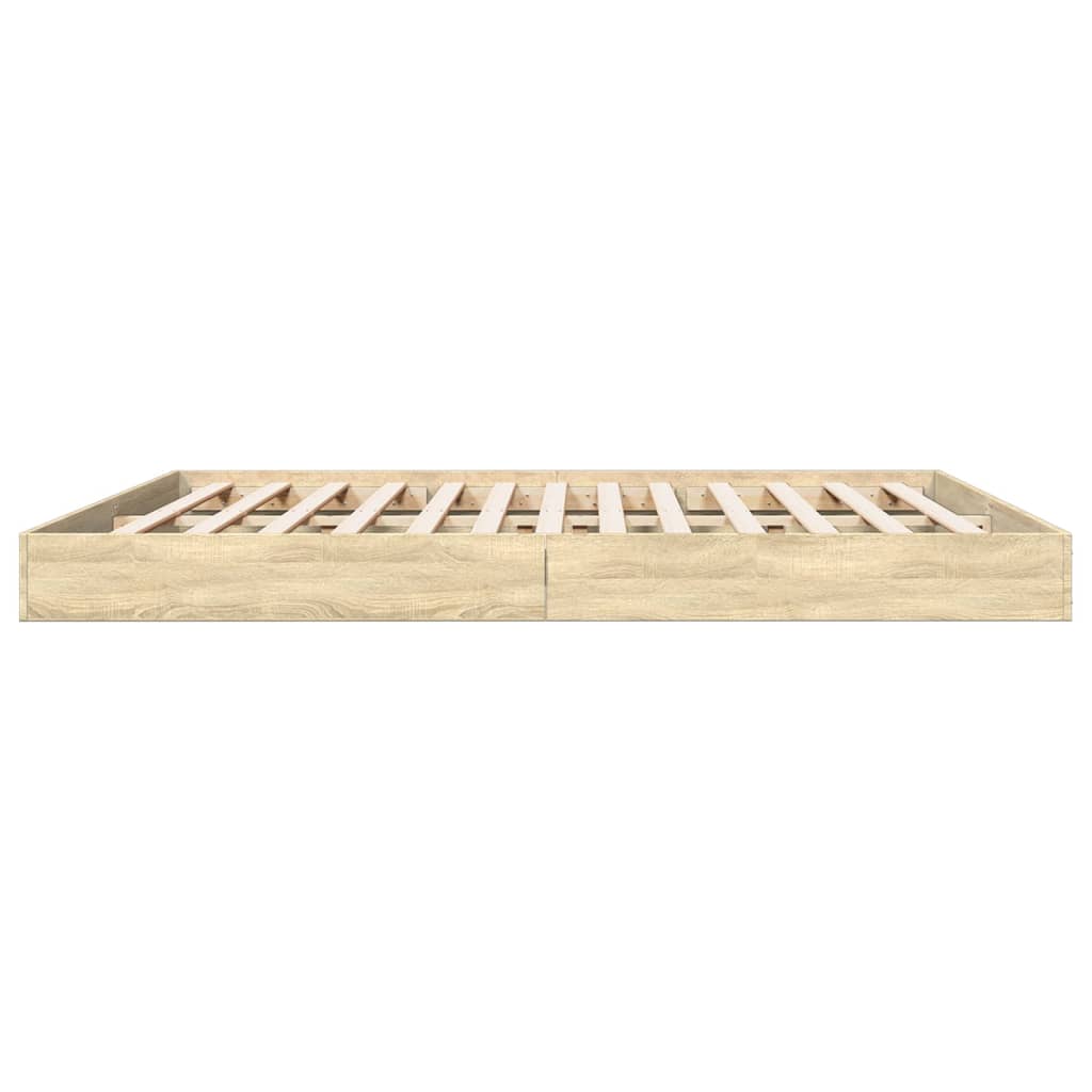 Sengeramme uten madrass sonoma eik 180x200 cm konstruert tre