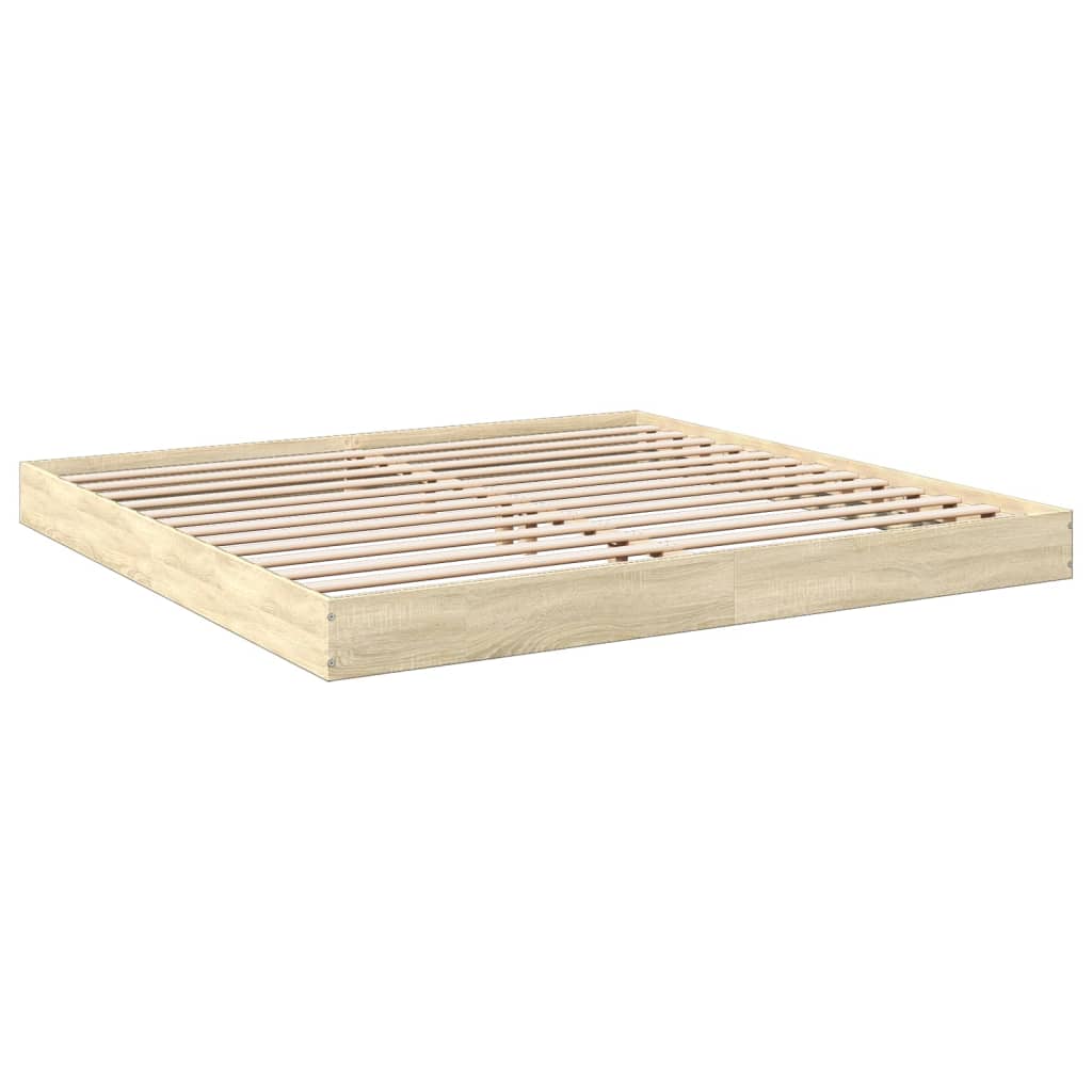Sengeramme uten madrass sonoma eik 180x200 cm konstruert tre