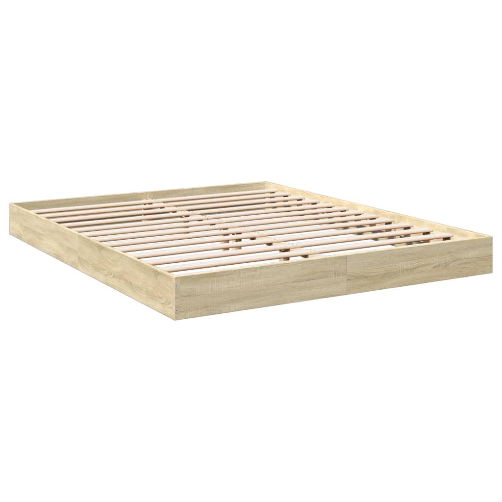 Sengeramme uten madrass sonoma eik 160x200 cm konstruert tre
