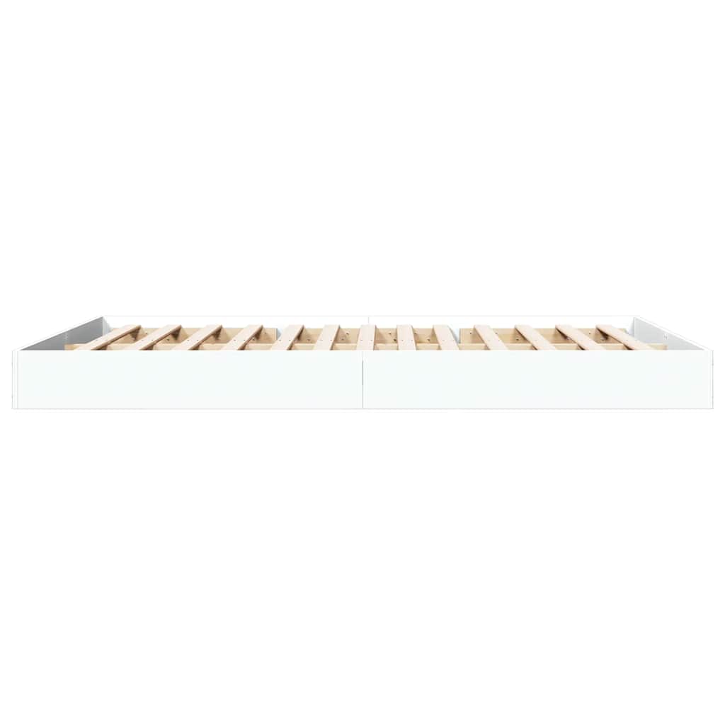 Sengeramme hvit 150x200 cm konstruert tre