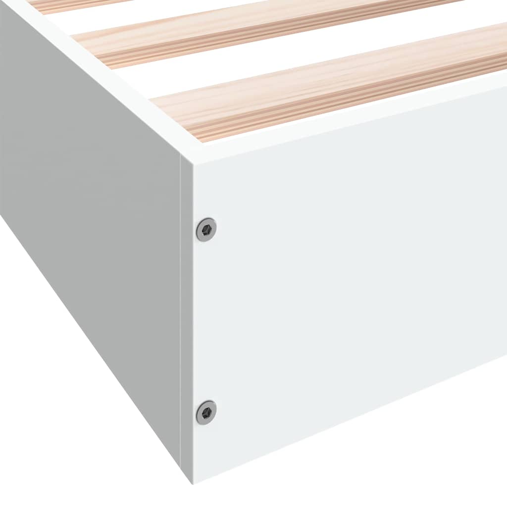 Sengeramme hvit 150x200 cm konstruert tre