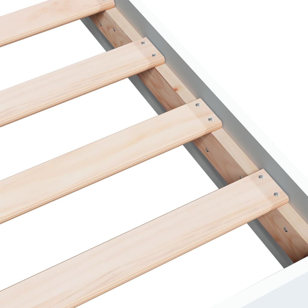 Sengeramme hvit 140x200 cm konstruert tre