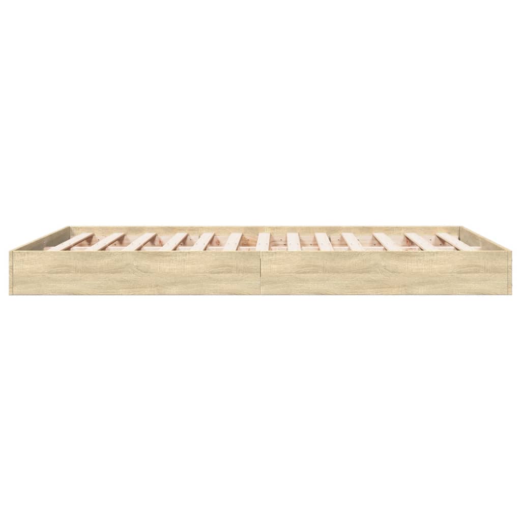 Sengeramme uten madrass sonoma eik 140x200 cm konstruert tre