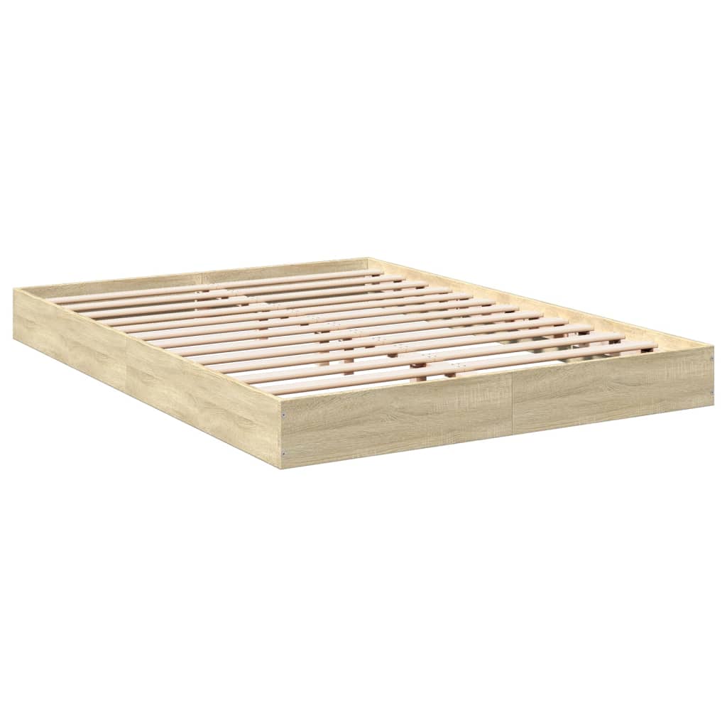 Sengeramme uten madrass sonoma eik 140x200 cm konstruert tre