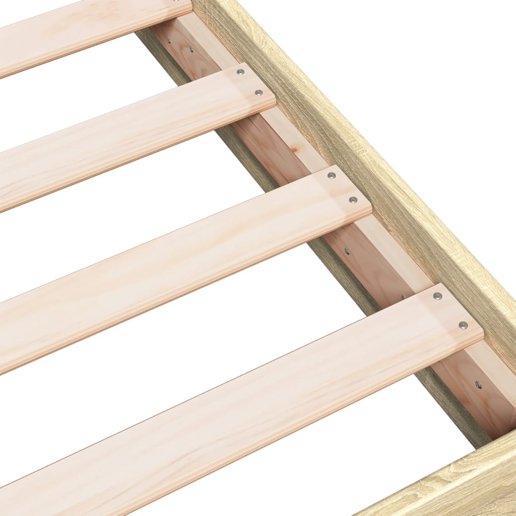 Sengeramme uten madrass sonoma eik 100x200 cm konstruert tre