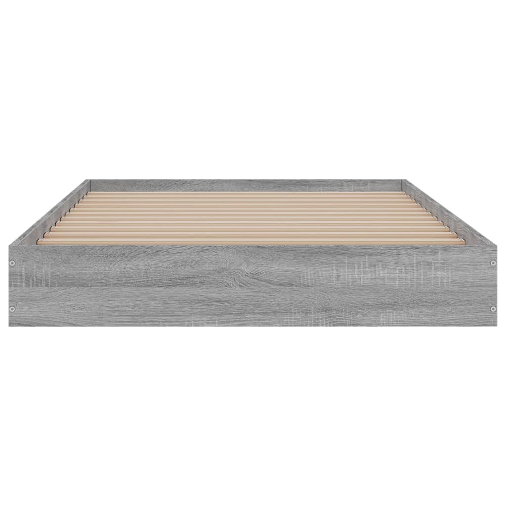 Sengeramme grå sonoma 100x200 cm konstruert tre
