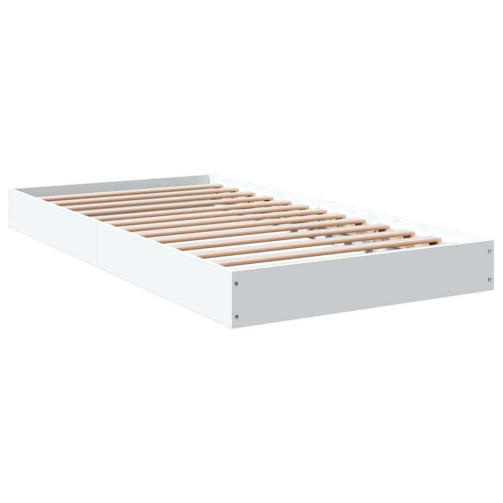Sengeramme hvit 90x190 cm konstruert tre