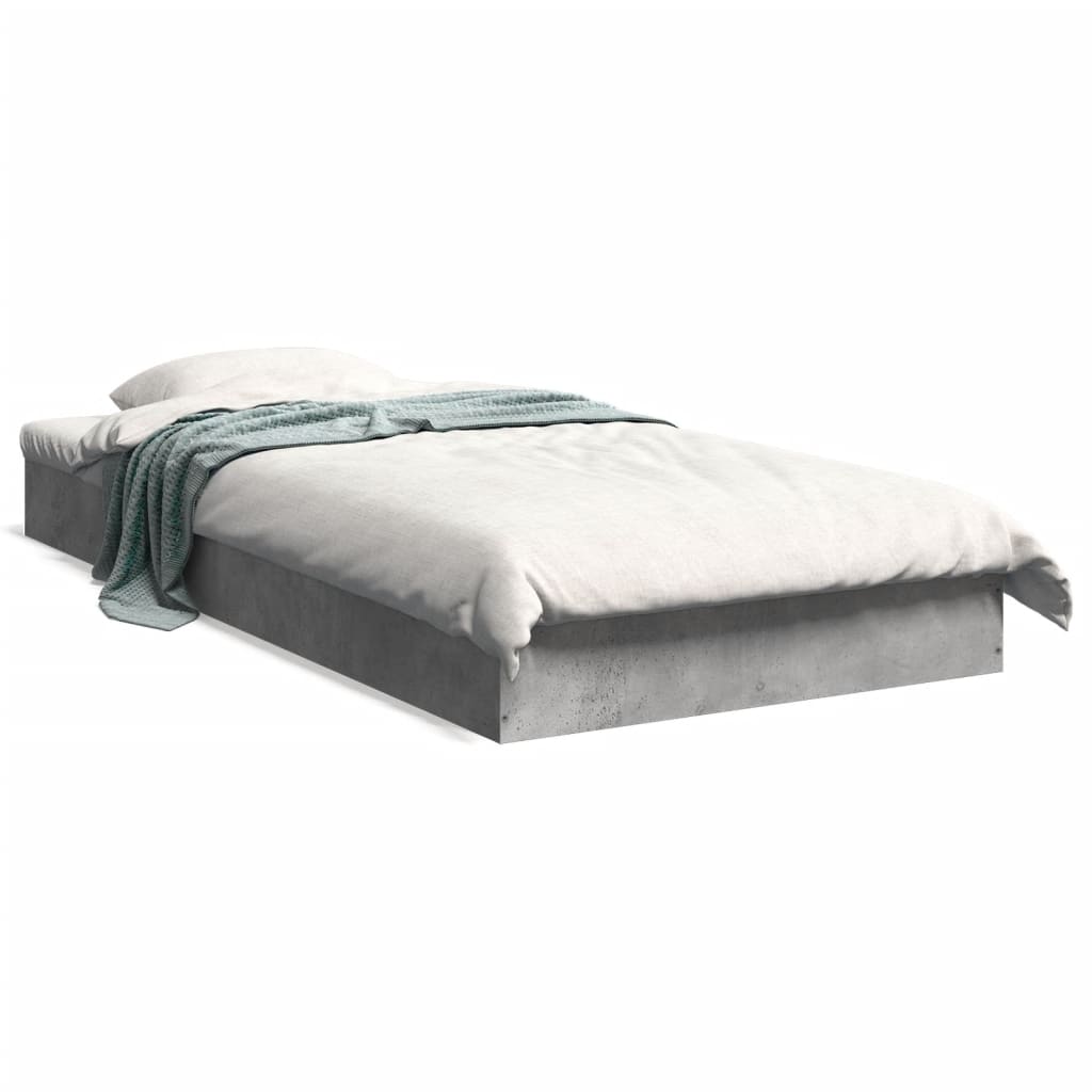 Sengeramme betonggrå 75x190 cm konstruert tre