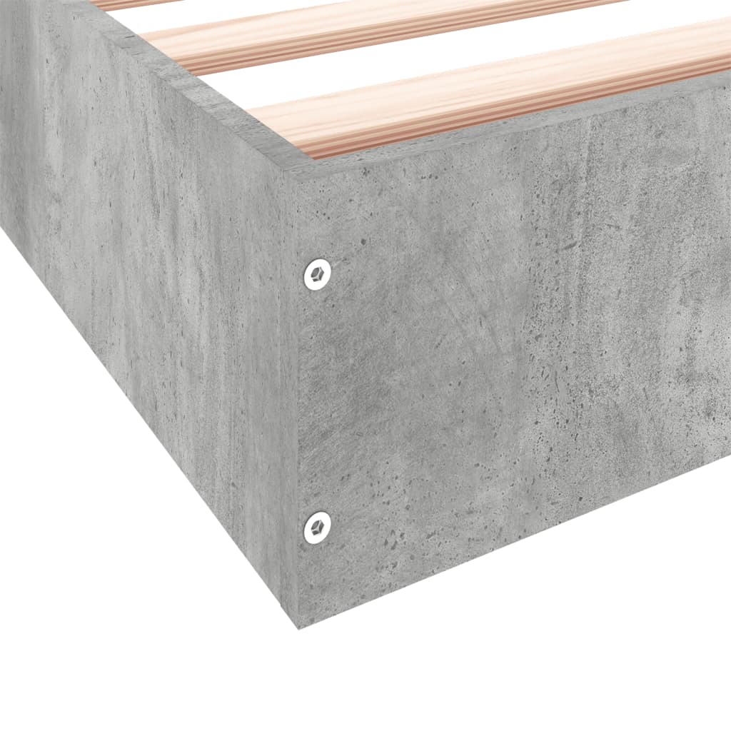 Sengeramme betonggrå 75x190 cm konstruert tre