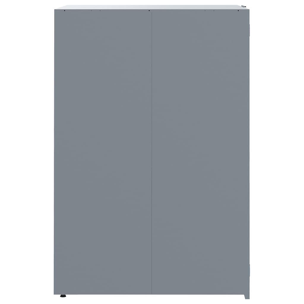 Søppeldunkskur for 4 dunker grå 276x79x117 cm stål