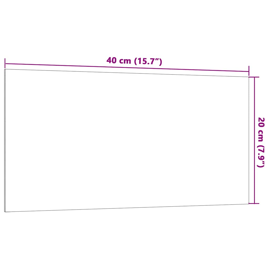 Veggmontert magnettavle svart 40x20 cm herdet glass