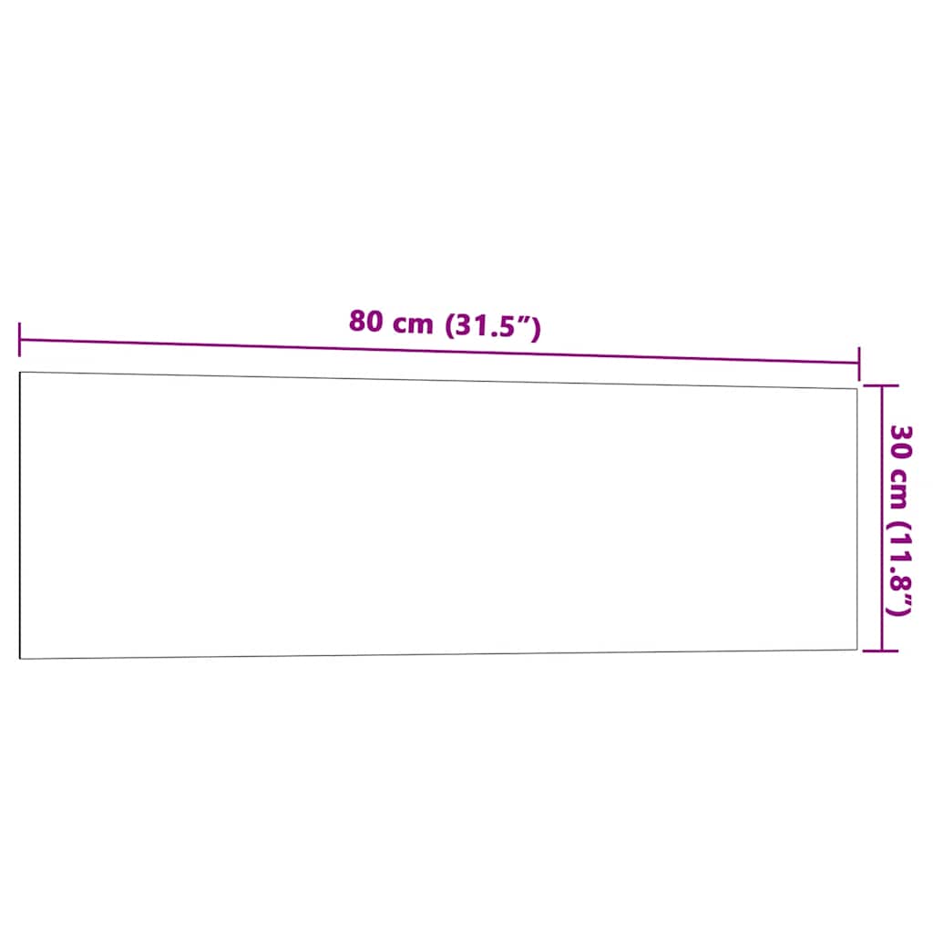 Veggmontert magnettavle hvit 80x30 cm herdet glass