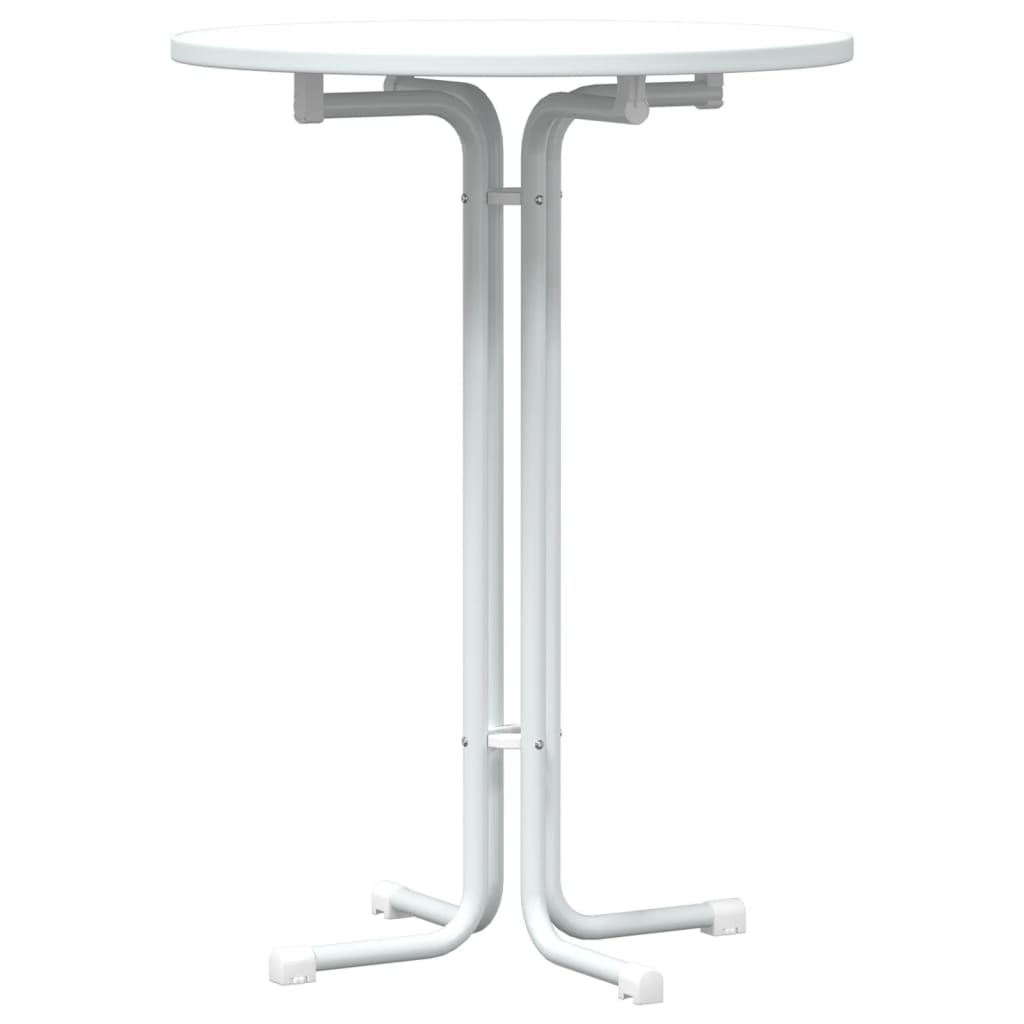 Barbord hvit Ø80x110 cm konstruert tre og stål