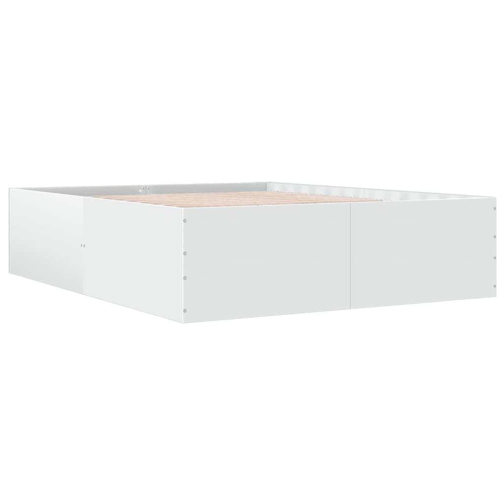 Sengeramme hvit 160x200 cm konstruert tre