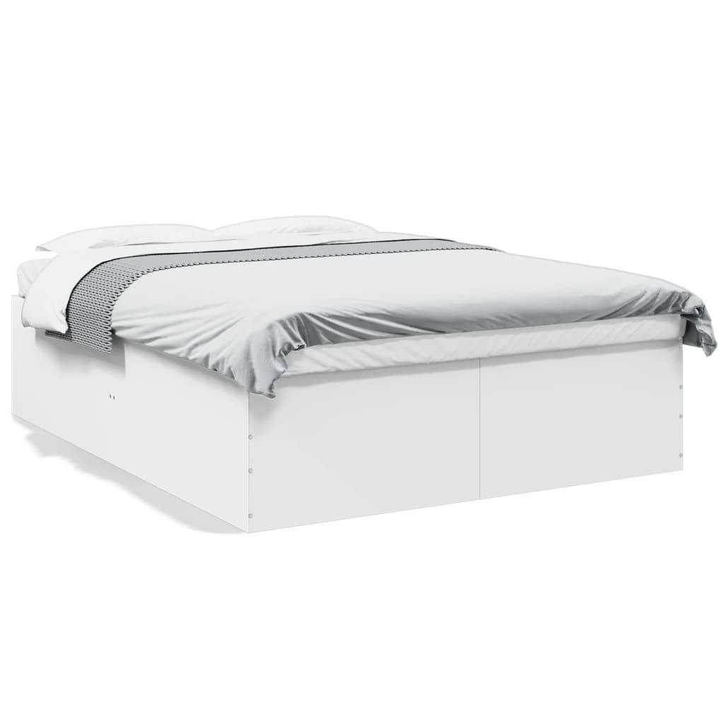 Sengeramme hvit 160x200 cm konstruert tre