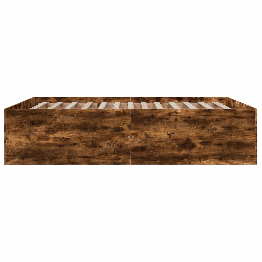 Sengeramme røkt eik 150x200 cm konstruert tre