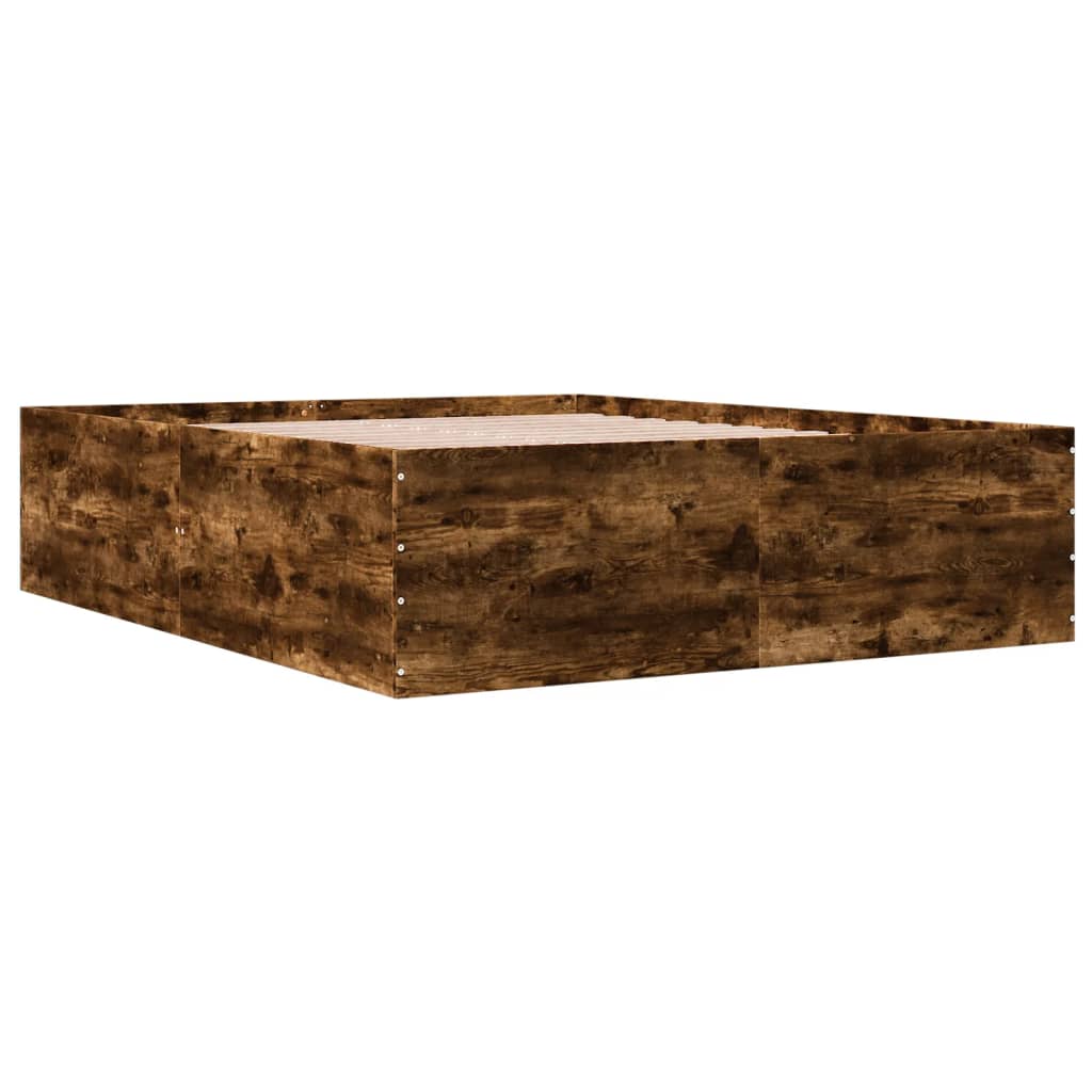 Sengeramme røkt eik 150x200 cm konstruert tre
