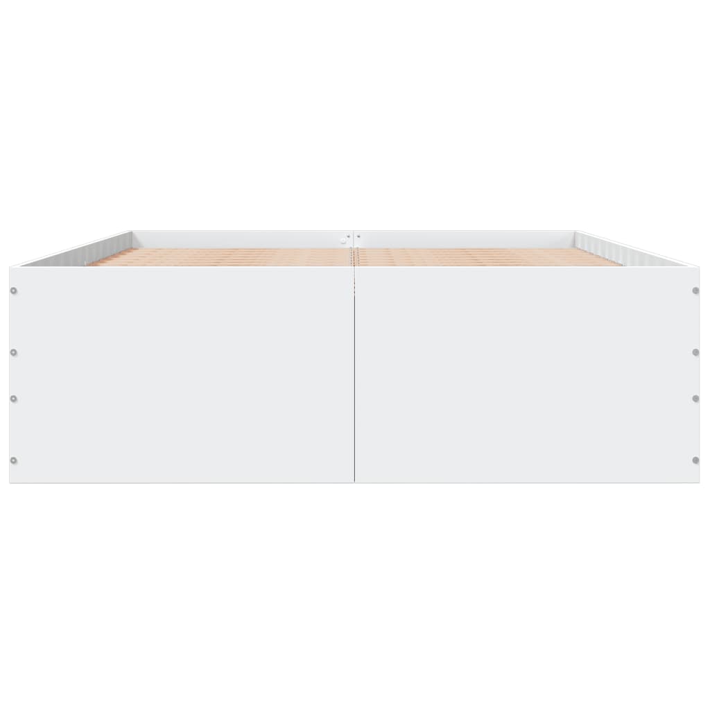 Sengeramme hvit 140x200 cm konstruert tre