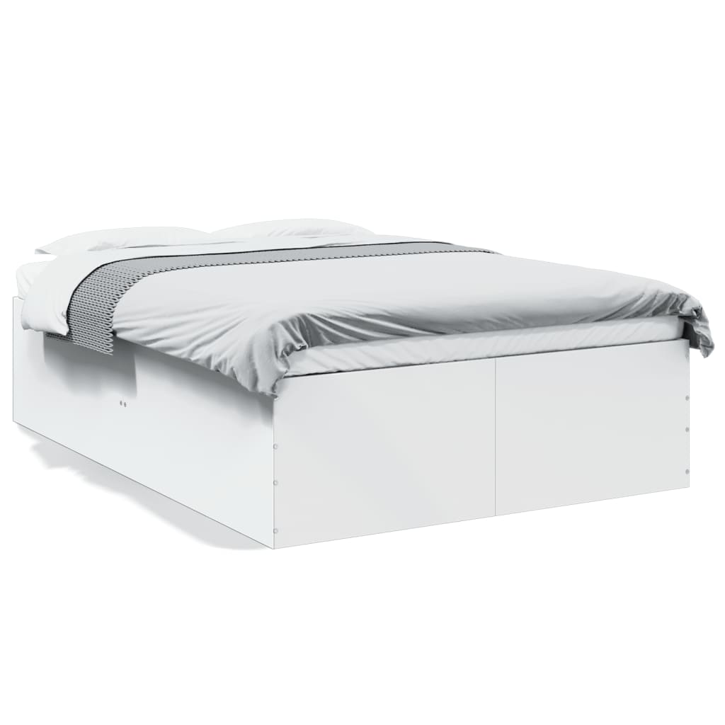 Sengeramme hvit 140x200 cm konstruert tre