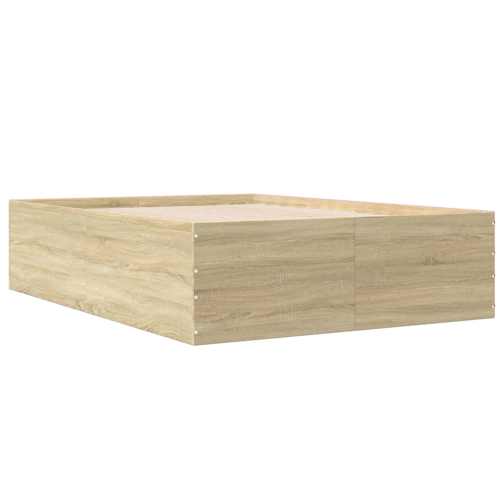 Sengeramme sonoma eik 140x200 cm konstruert tre