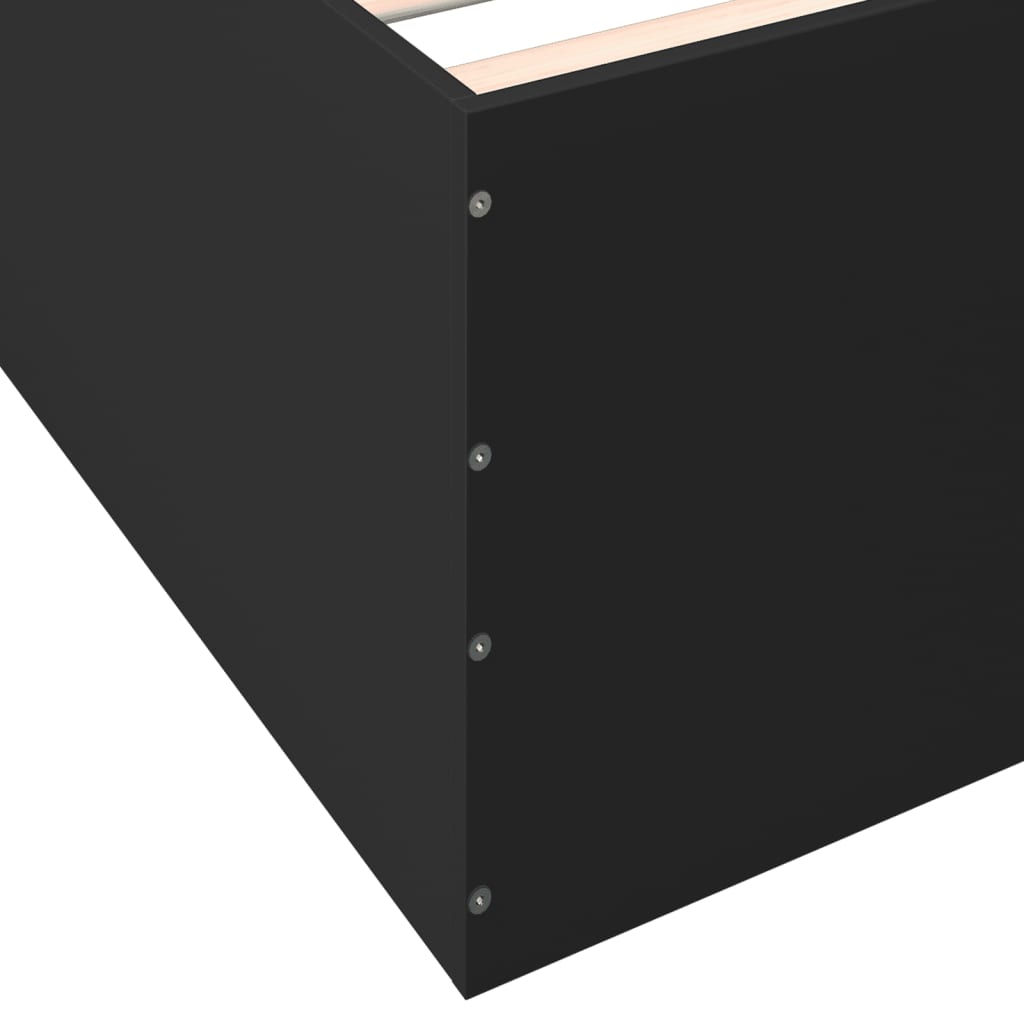 Sengeramme svart 140x190 cm konstruert tre