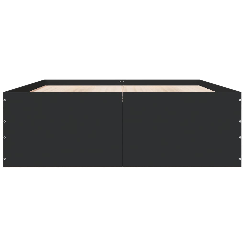 Sengeramme svart 135x190 cm konstruert tre