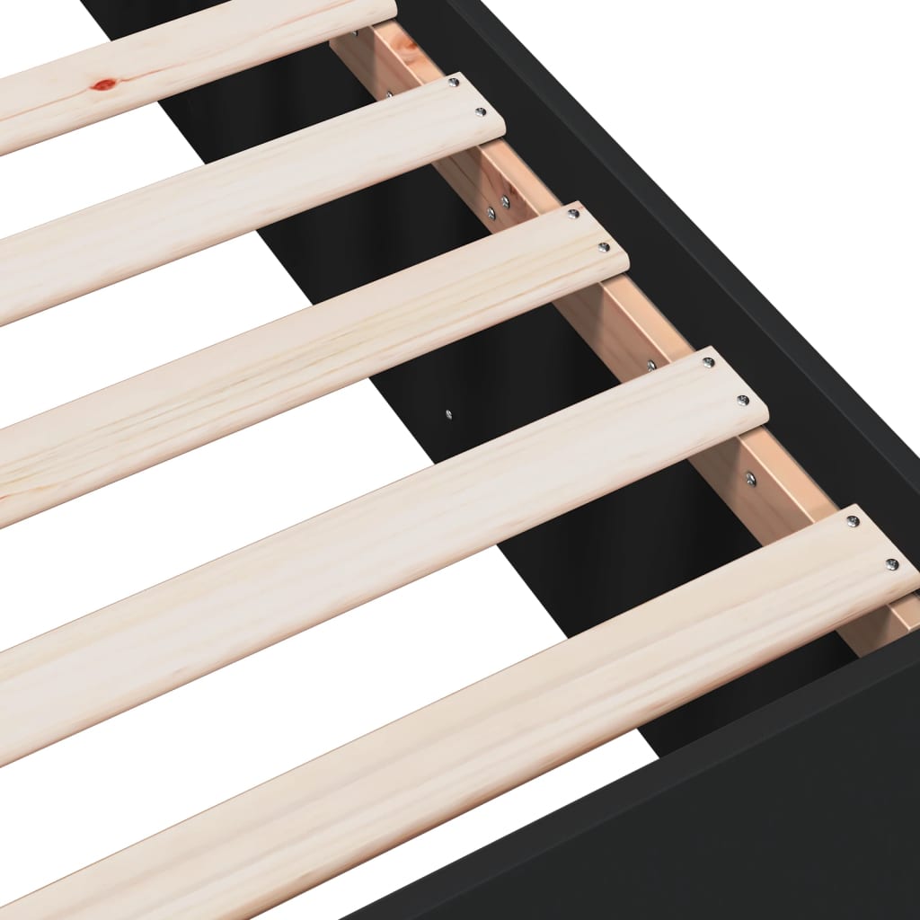 Sengeramme svart 135x190 cm konstruert tre