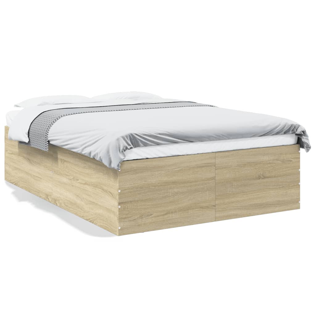 Sengeramme sonoma eik 135x190 cm konstruert tre