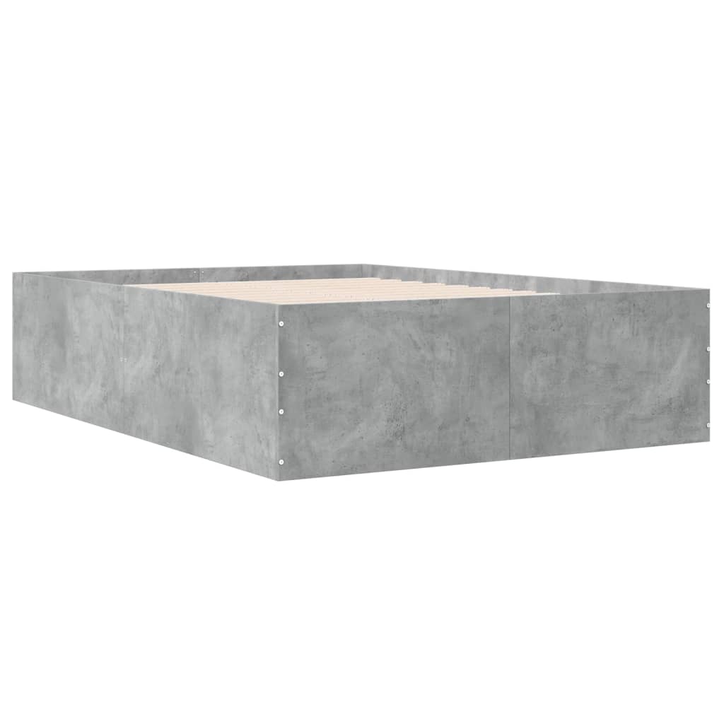 Sengeramme betonggrå 135x190 cm konstruert tre