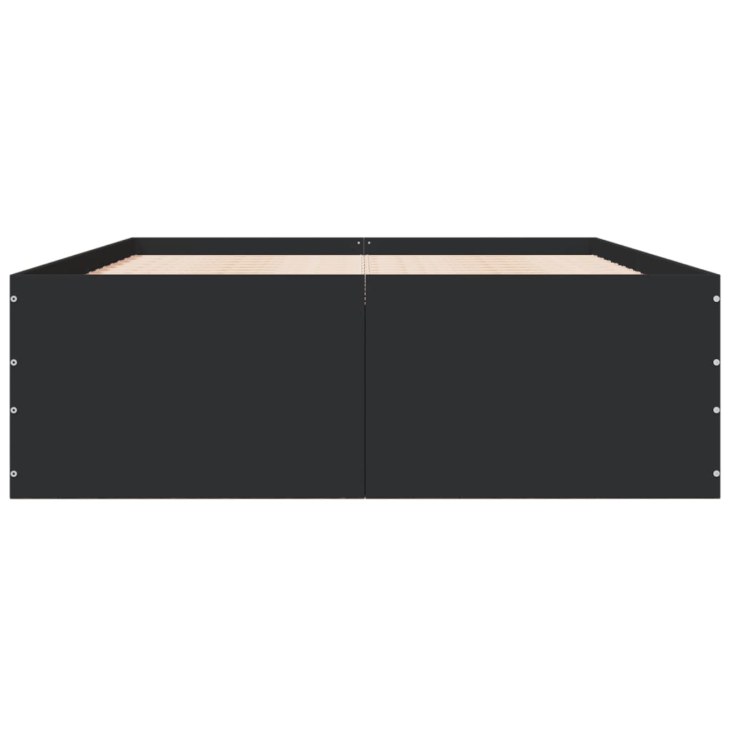 Sengeramme svart 120x190 cm konstruert tre