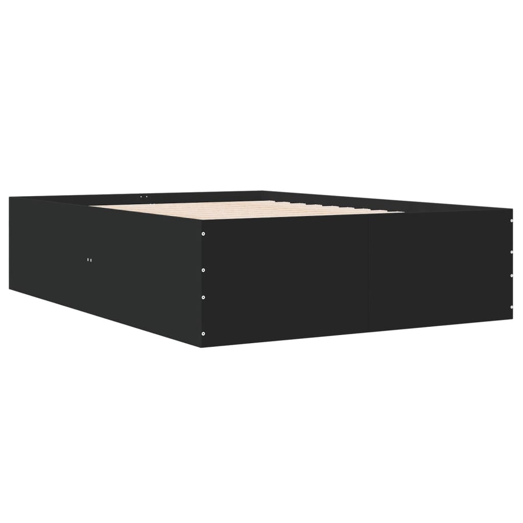 Sengeramme svart 120x190 cm konstruert tre