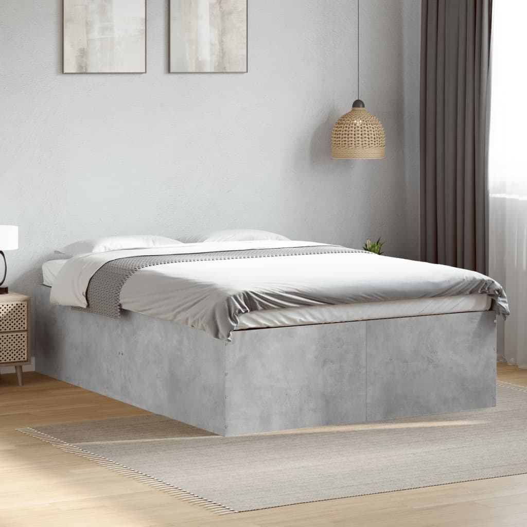 Sengeramme betonggrå 120x190 cm konstruert tre