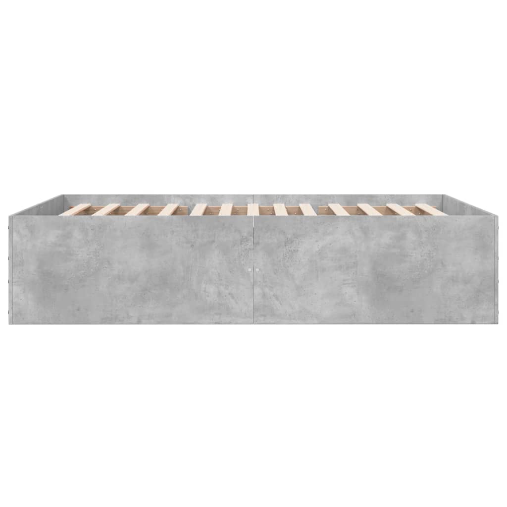 Sengeramme betonggrå 120x190 cm konstruert tre