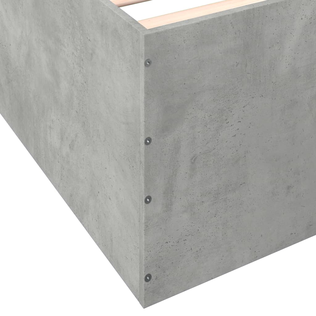 Sengeramme betonggrå 120x190 cm konstruert tre