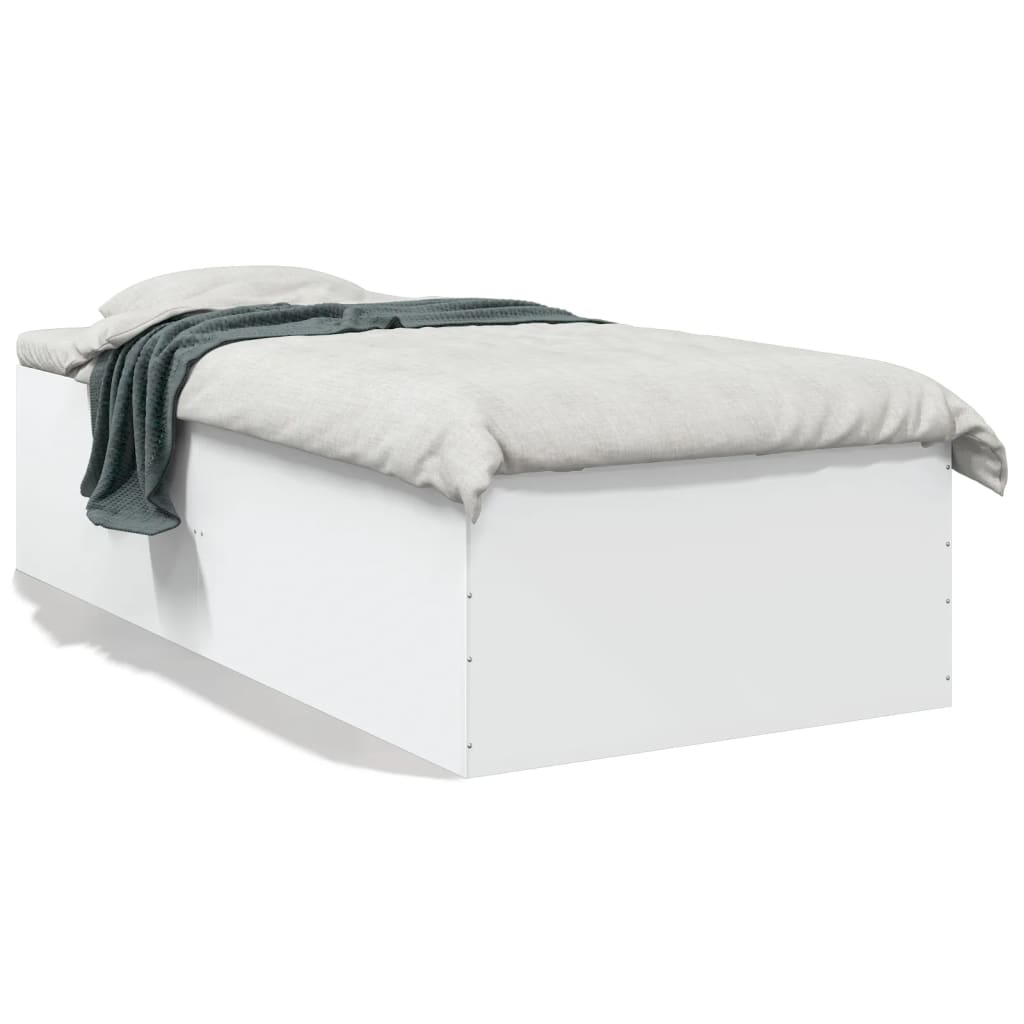 Sengeramme hvit 100x200 cm konstruert tre
