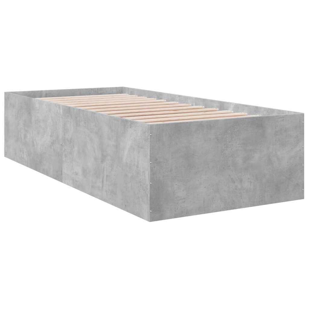 Sengeramme betonggrå 100x200 cm konstruert tre