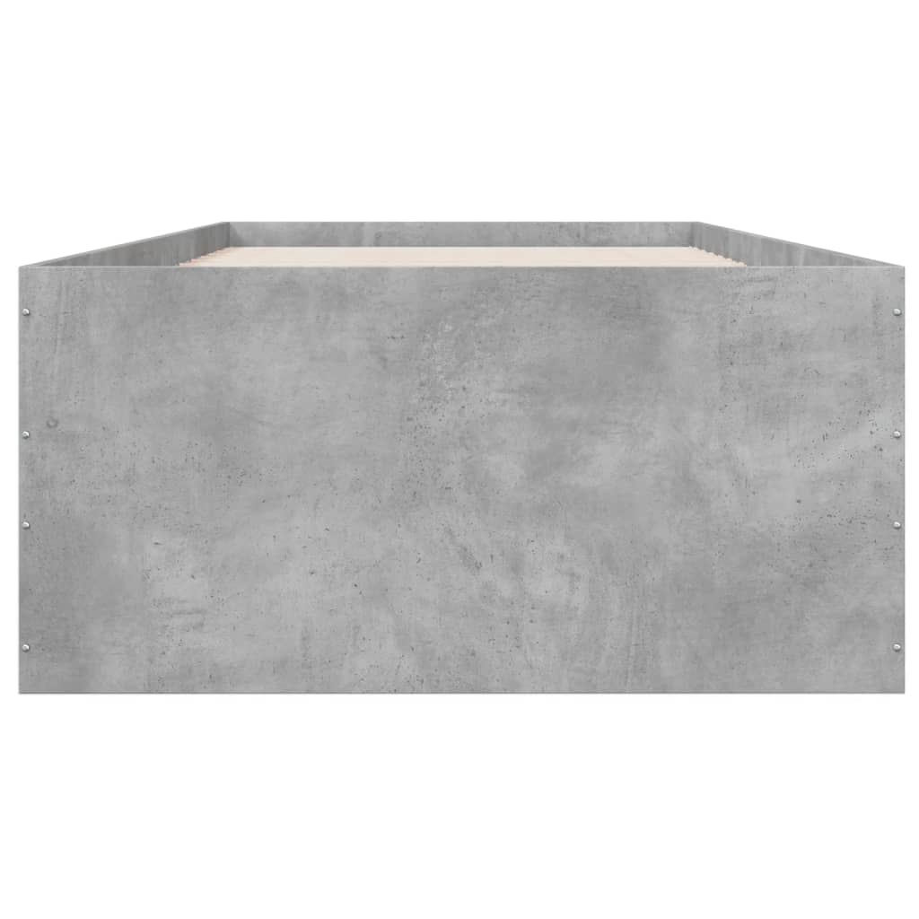 Sengeramme betonggrå 100x200 cm konstruert tre