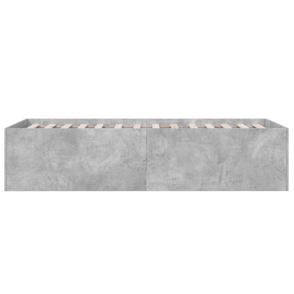 Sengeramme betonggrå 100x200 cm konstruert tre