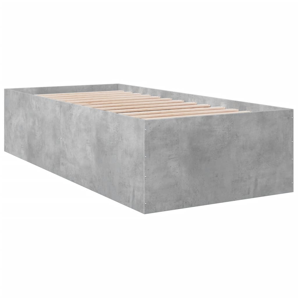 Sengeramme betonggrå 100x200 cm konstruert tre