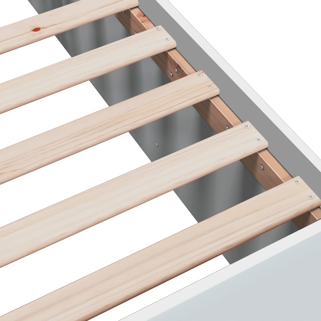 Sengeramme hvit 90x200 cm konstruert tre