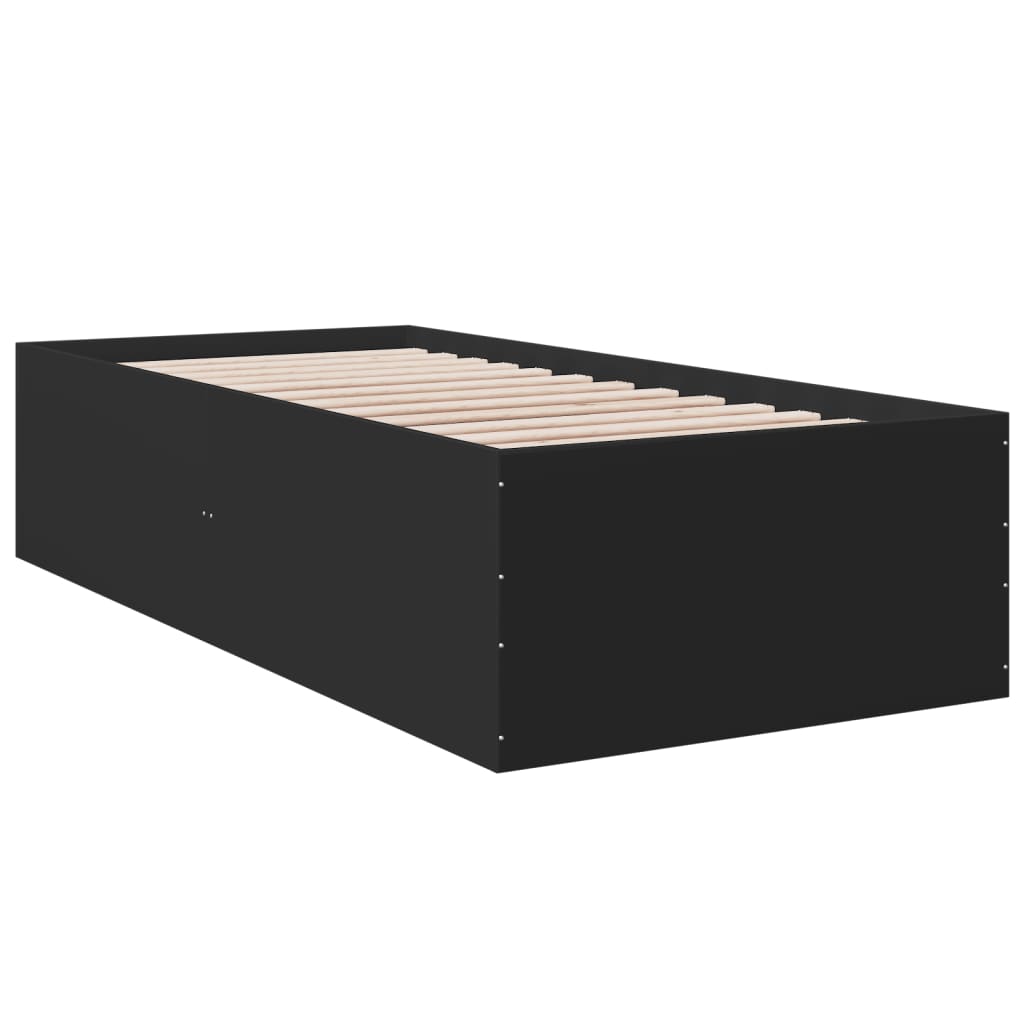 Sengeramme svart 90x200 cm konstruert tre