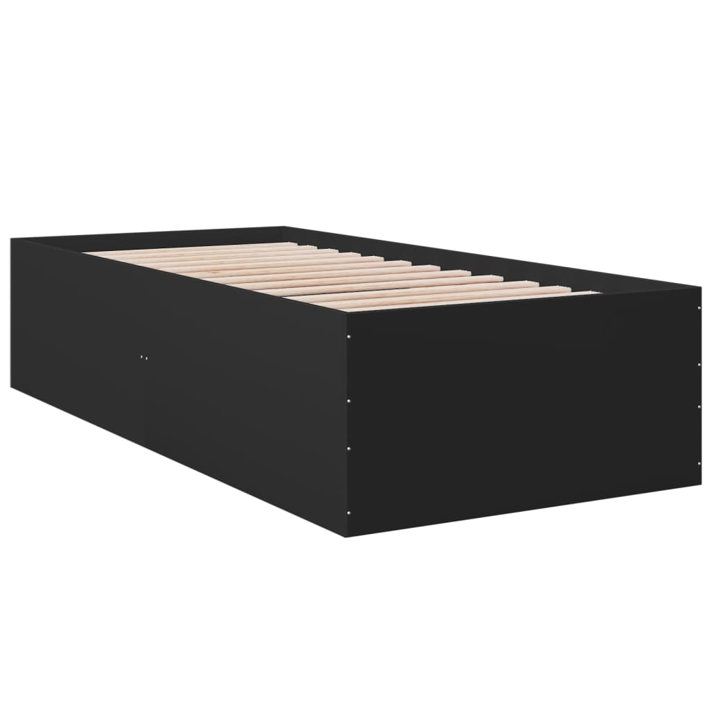Sengeramme svart 90x200 cm konstruert tre