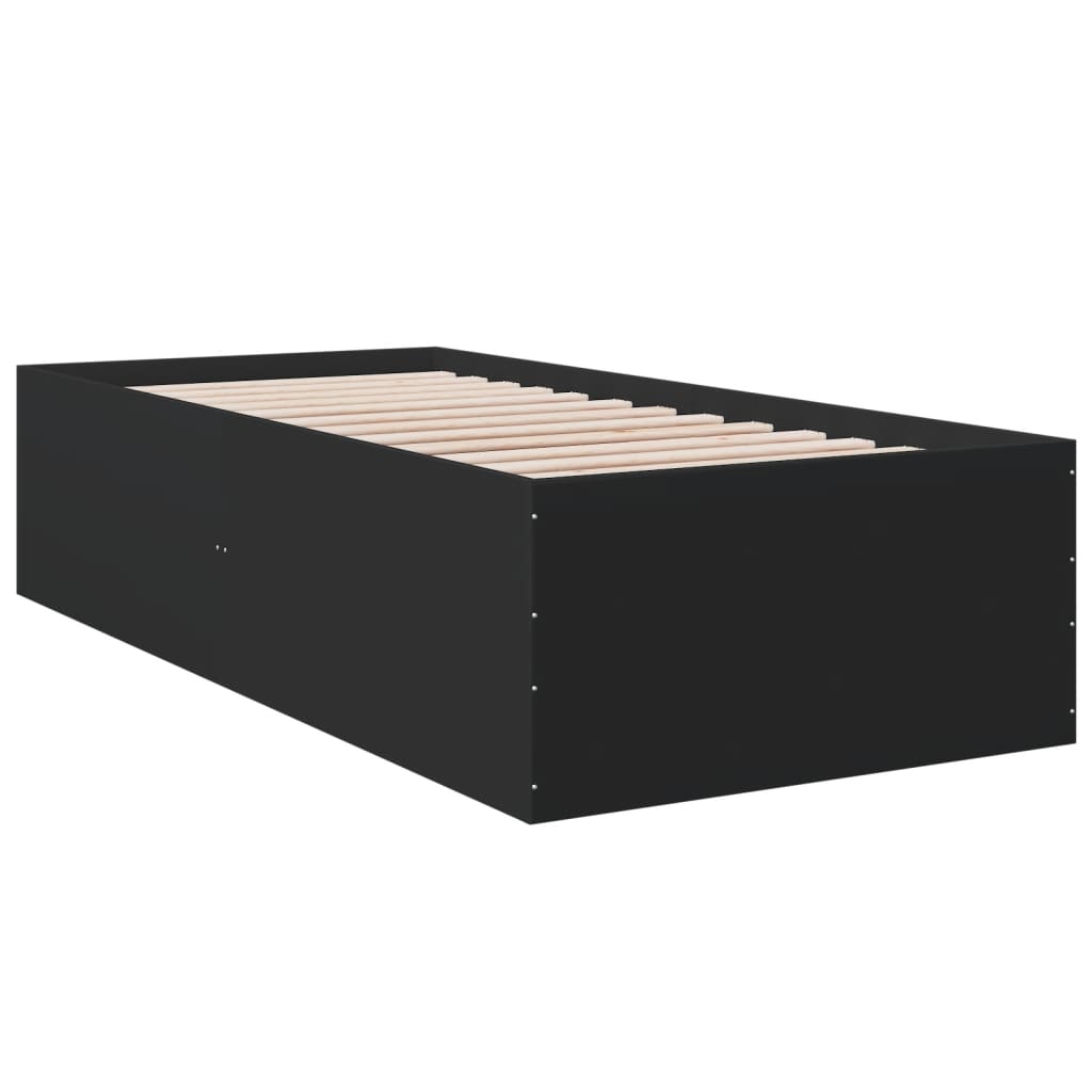 Sengeramme svart 90x190 cm konstruert tre