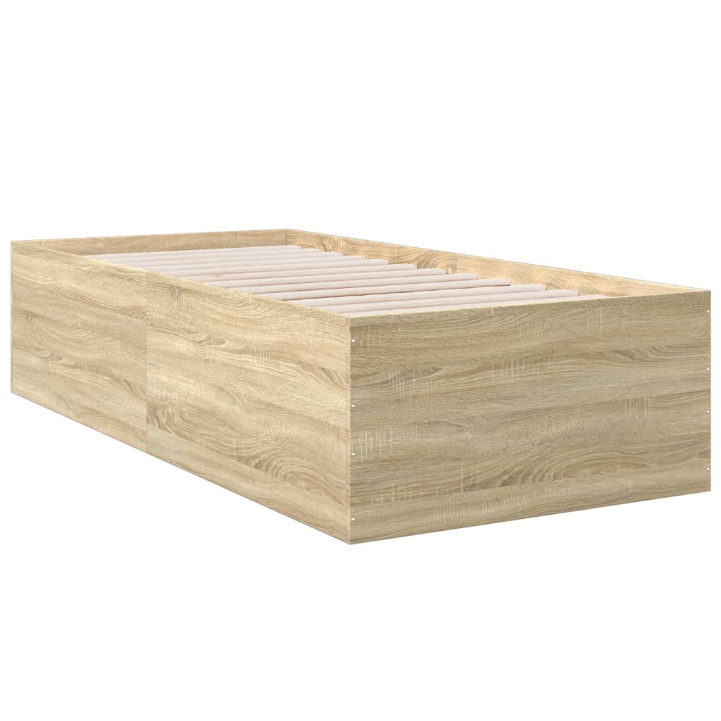 Sengeramme sonoma eik 90x190 cm konstruert tre