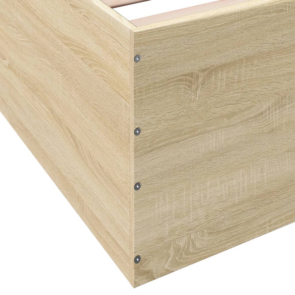Sengeramme sonoma eik 90x190 cm konstruert tre