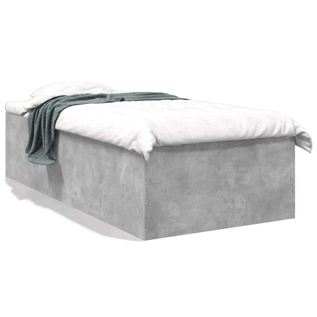 Sengeramme betonggrå 90x190 cm konstruert tre